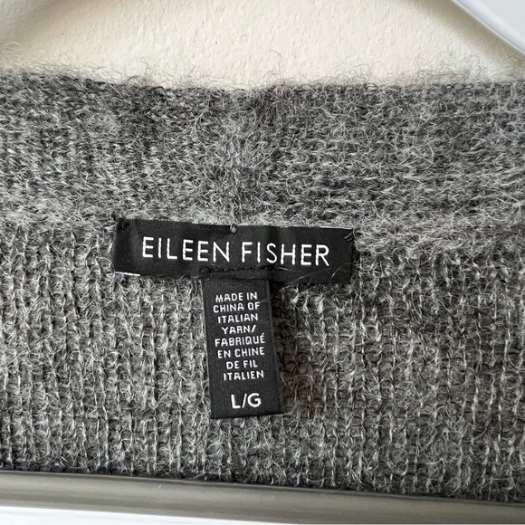 Eileen Fisher Italian Yarn Mohair Alpaca Blend Simple Longline Cardigan Sweater - Picture 6 of 7